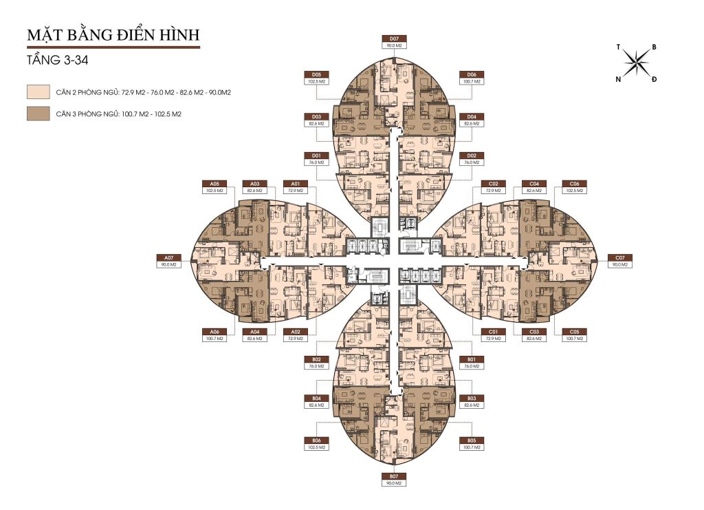 Mặt bằng dự án The Queen 360 Giải Phóng